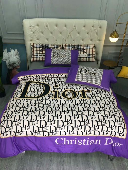 HOT] Luxury Christian Dior Brand Duvet Cover Bedroom Bedding Sets